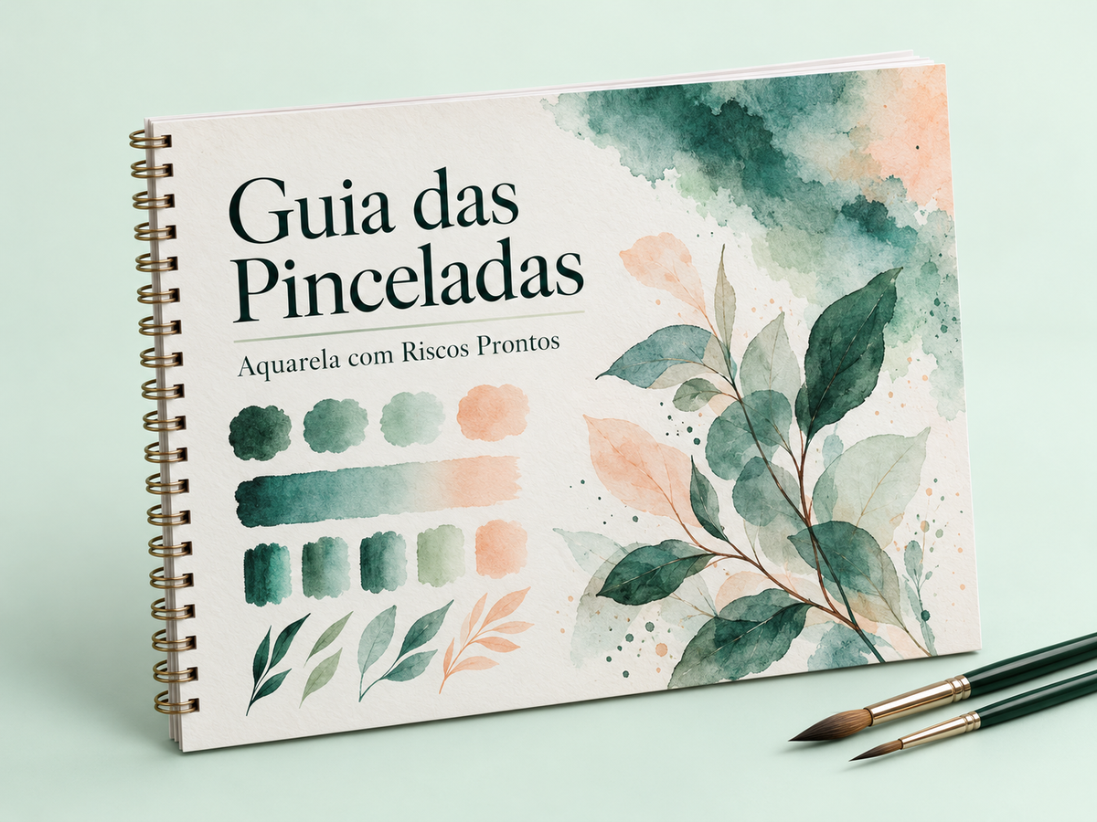 Mockup de pôster com as pinceladas numeradas, cercado de tubos de tinta e pincéis